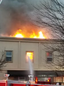 heritage building, heritage building fire, downtown auburn, auburn fire, 3-alarm fire