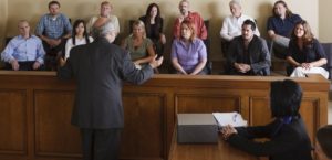 Jury, voir dire, jury box,