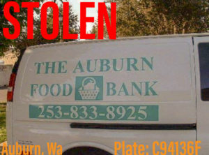 auburn food bank, auburn food bank van, stolen van, auburn police department, auburn, diego moreno food drive
