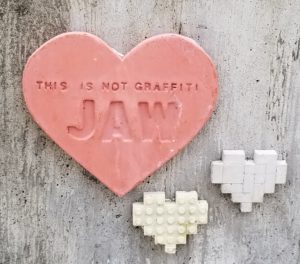 jaw heart, auburn hearts, graffiti heart, street art heartm jakobi artworks, jakobi
