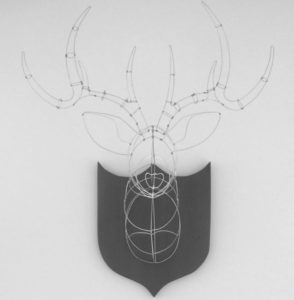 wire sculpture, wire deer head, jakobi, jakobi artworks