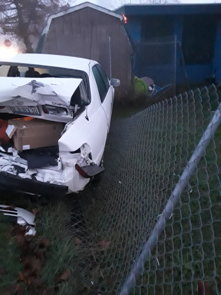 hit and run, k st ne, toyota camry, totaled car, auburn wa, crashed car,