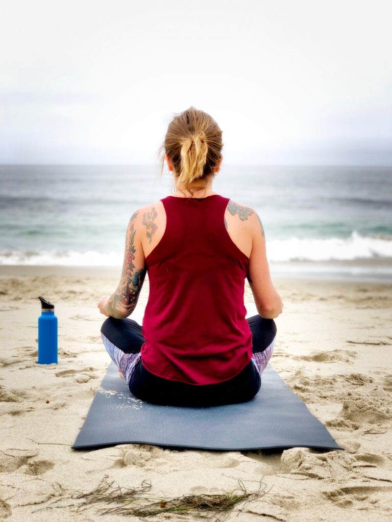 calm, serenity, peace, peaceful, at peace, mindfulness, beach yoga, beach meditation