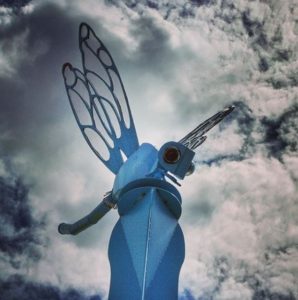 sculpture, auburn wa, dragonfly