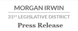 morgan irwin, 31st district, press release