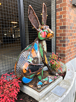 hare, outdoor sculptures, city of auburn