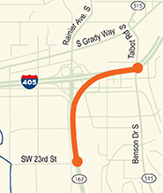 WSDOT, I-405, Road Contruction, SR-167, HOV Overpass