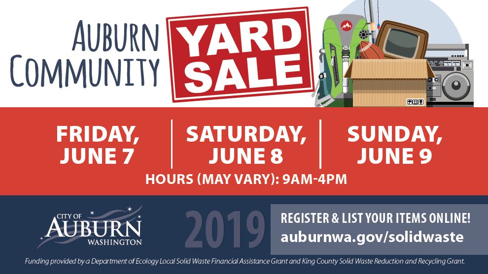 community yard sale, auburn community yard sale, garage sale, city of auburn, auburn wa
