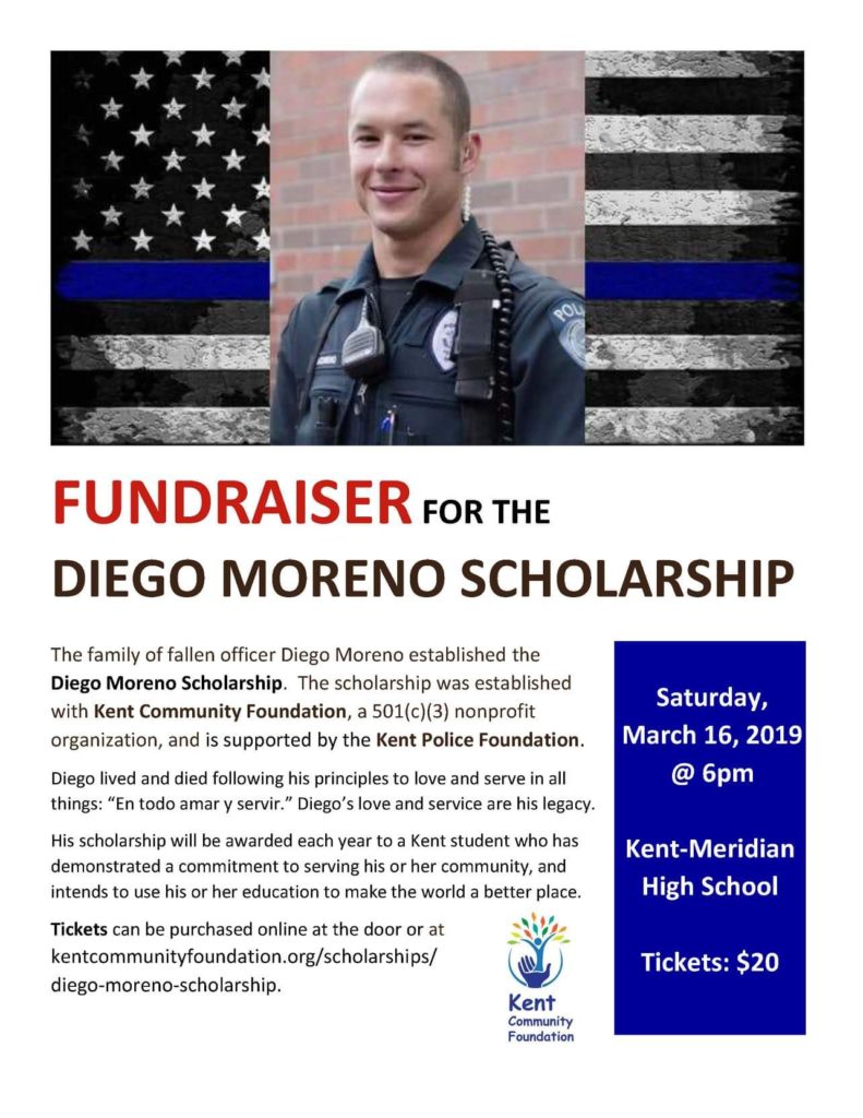 Diego Moreno, Diego Moreno scholarship, kent police Department 
