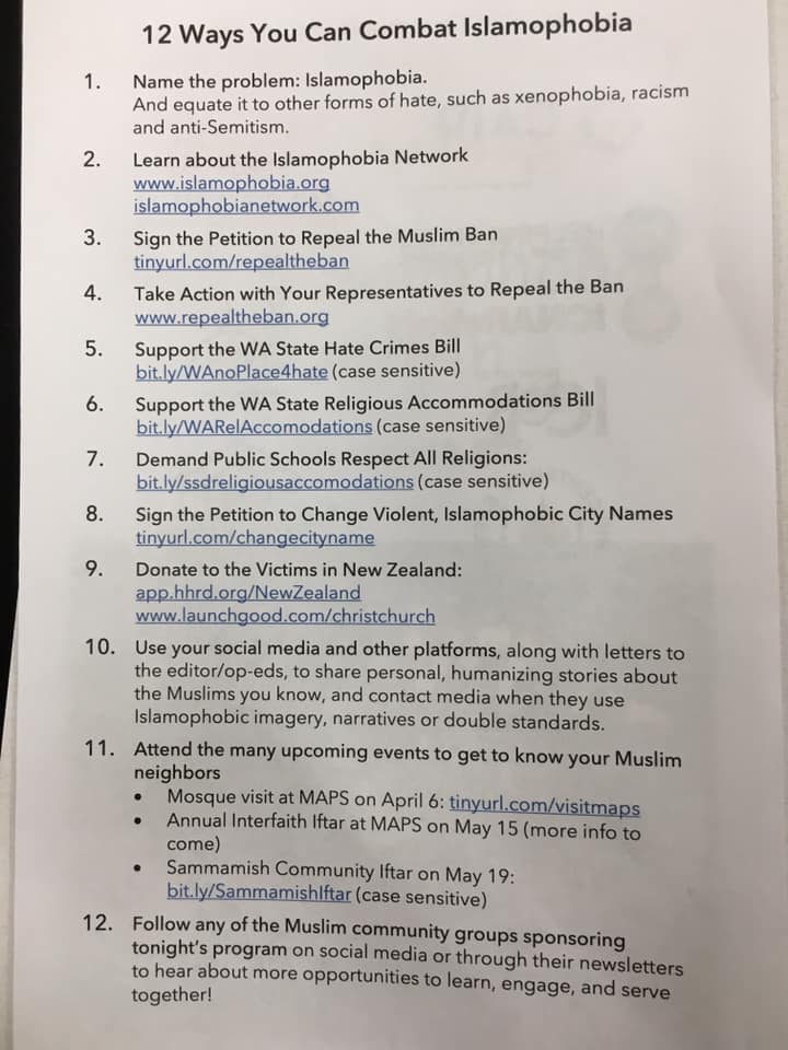 how to defeat islamaphobia, anti-Islamophobia, MAPS