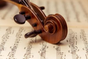 violin, sheet music, auburn symphony orchestra