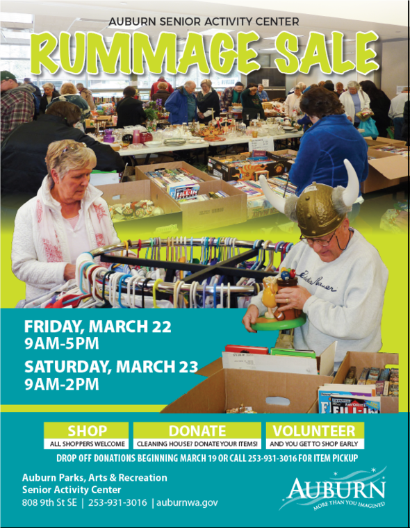 rummage sale, auburn senior center, auburn senior center rummage sale