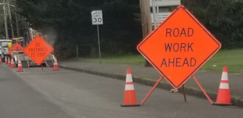 road work ahead