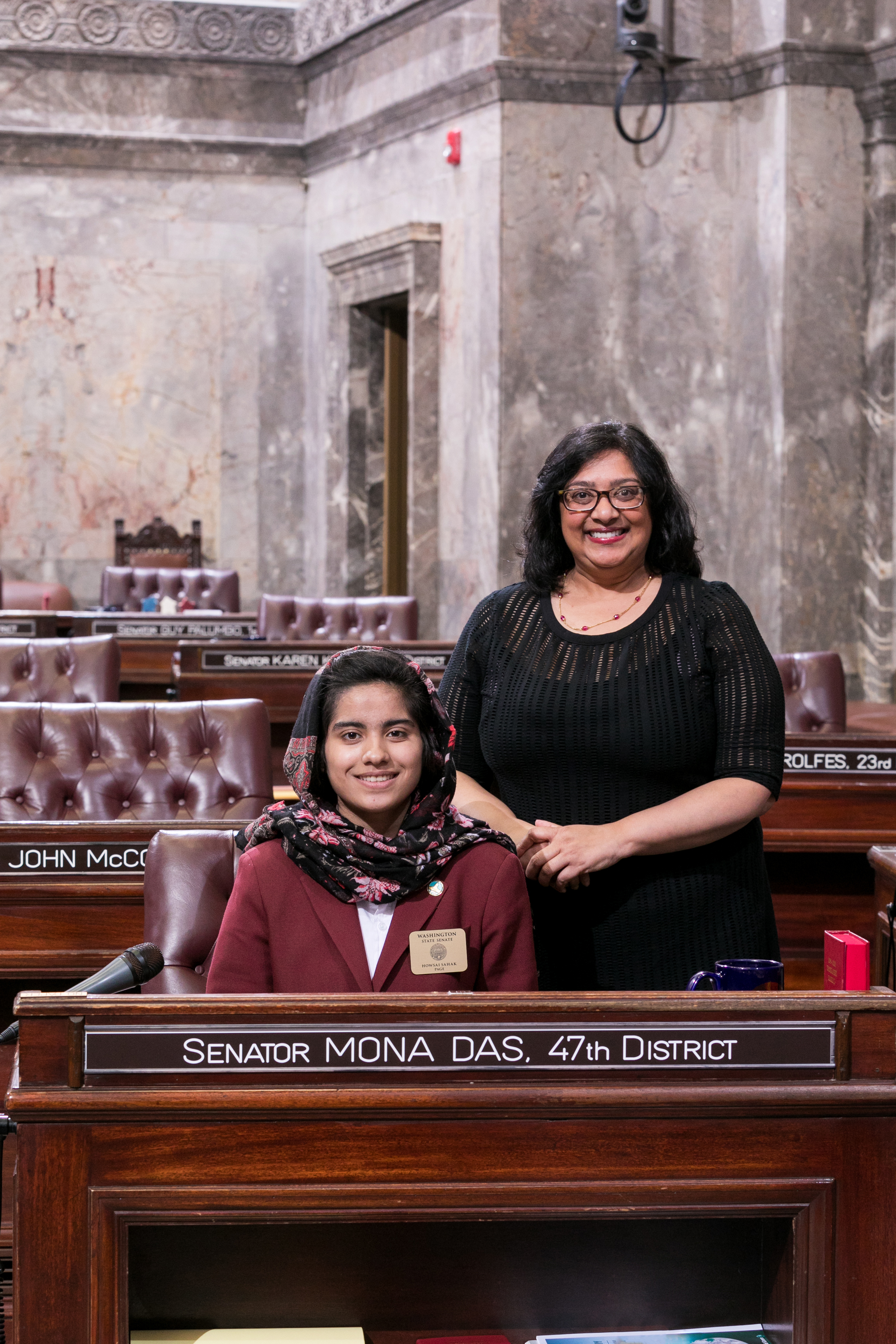 mona das, Howsai Sahak, senate page
