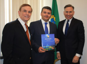 King County Councilmember Pete von Reichbauer, Consul General Nasimi Aghayev, King County Executive Dow Constantine.