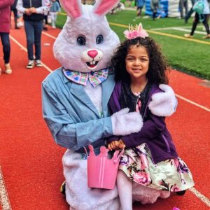 the hop, REVIVE Auburn, easter egg hunt, easter eggs from a helicopter, easter bunny, awesome inc, bounce house, community, community event, auburn memorial stadium,