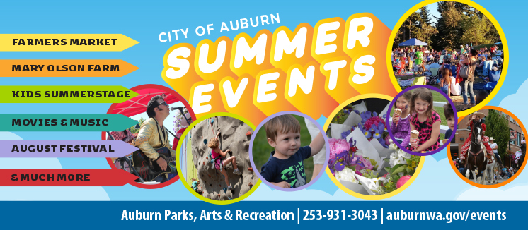 city of auburn, auburn wa, summer events, les gove park,