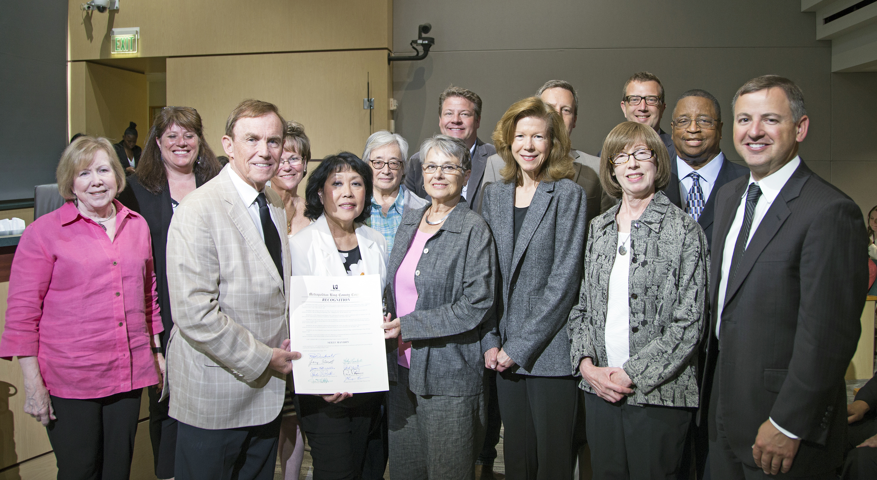 neely mansion, King County Councilmember Jeanne Kohl-Welles, King County Councilmember Claudia Balducci, King County Councilmember Pete von Reichbauer, King County Councilmember Kathy Lambert, Eileen Yamada Lamphere, Julie Acosta, Carol Grimes, King County Councilmember Reagan Dunn, Karen Meador, King County Councilmember Dave Upthegrove, Linda van Nest, King County Councilmember Joe McDermott, King County Councilmember Larry Gossett, King County Councilmember Rod Dembowski.
