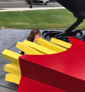 Peter Reiquam , auburn wa crow with fries, row with fries, les gove park, auburn wa art, public art,