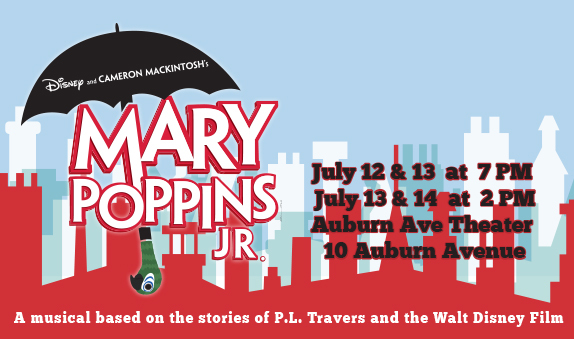 auburn ave theater, auburn ave, mary poppins jr, auburn community jr players