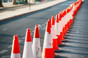 traffic cones, construction, road work