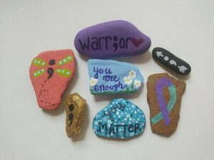 ock painted, mod podge art, modge pocge, painted rock, rock art, hidden rocks, suicide prevention rocks, suicide prevention