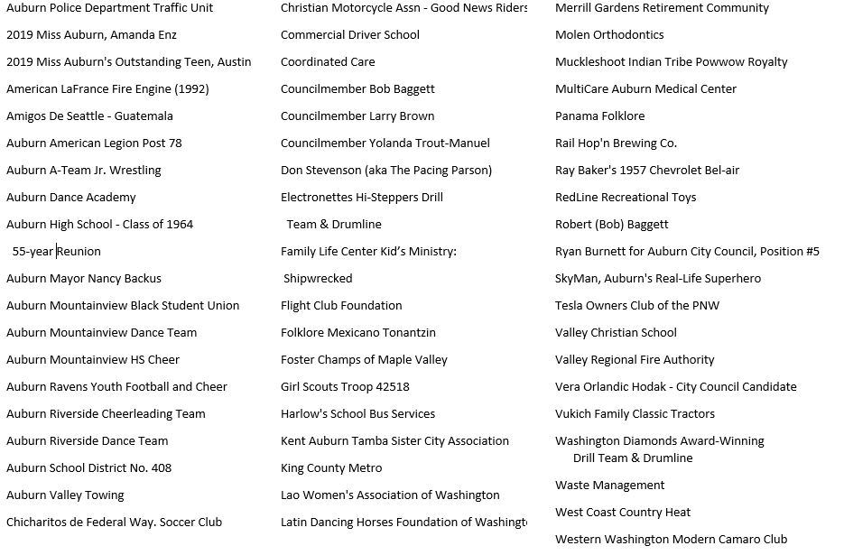 auburn wa, auburnfest vendors, auburnfest, 2019 auburnfest, auburn days parade