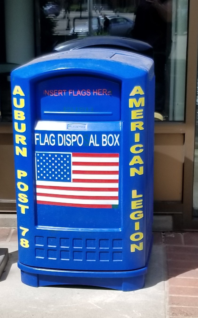 US flag, us flag disposal, american legion post 78
