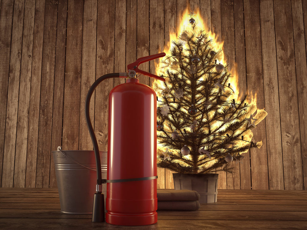 christmas tree safety, holiday fire safety, christmas tree fire,