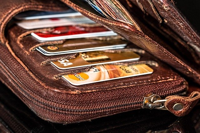 credit card, credit cards, wallet with credit cards, wallet