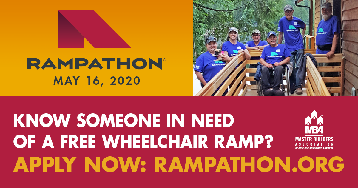 Master builders, master Builders Assn, master builders Association, rampathon, master builders Assn CRAMPS, MBA rampathon, what is rampathon, rampathon 2020 king county, master builders Association king county, master builders Association rampathon 2020