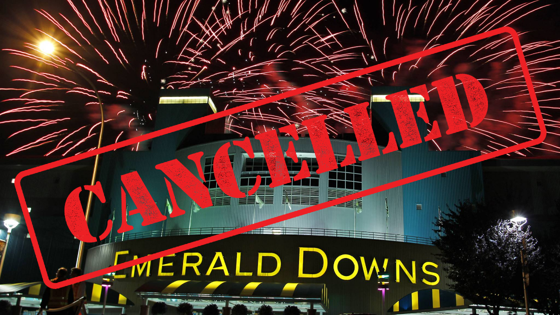 Emerald downs, emerald Downs July 4th, emerald downs fireworks, emerald downs racetrack, emerald Downs Auburn wa, auburn wa fireworks, Auburn july 4th, city of Auburn 4th of july, emerald downs fireworks canceled