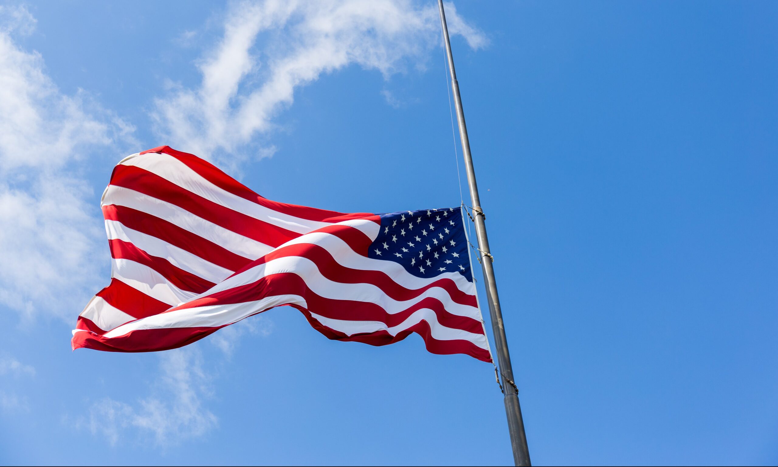 Us flag, flag at half staff, why is the flag at half staff, flags lowered to half staff