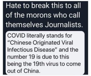 covid-19 journalists, covid-19 false information, covid-19 facebookpost, social media covid, racist covid-19 post