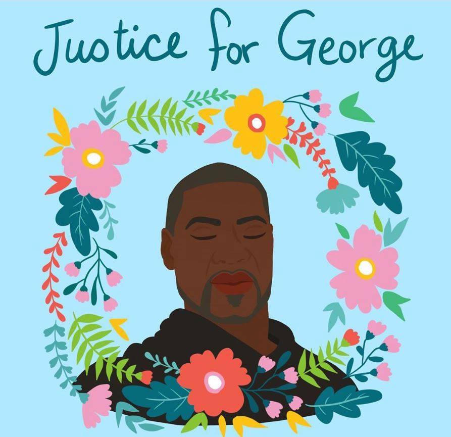 Justice for George illustration created by Shirien