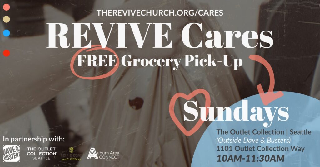 revive cares food drive thru, revive cares, revive cares auburn wa, revive cares outlet collection, revive cares auburn area connect, revive carea food program