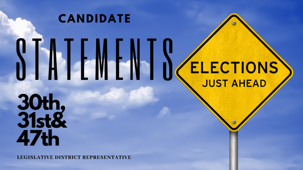 vote 2020, 47th ld, 47th legislative district, 31st ld, 31st legislative district, 30th ld, 31st legislative district, primary election