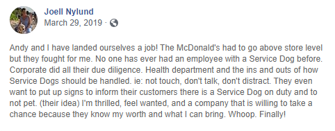 andy the service dog, andy the service god, joell nylund, andy service dog, joell nylund auburn wa, auburn way s mcdonalds service dog, service dog mcdonalds, ada service dog auburn wa, service dog employee mcdonalds, is there a service dog working at mcdonalds, joell auburn, city of auburn mcdonalds service dog, service dog andy, andy service dog joell nylund,