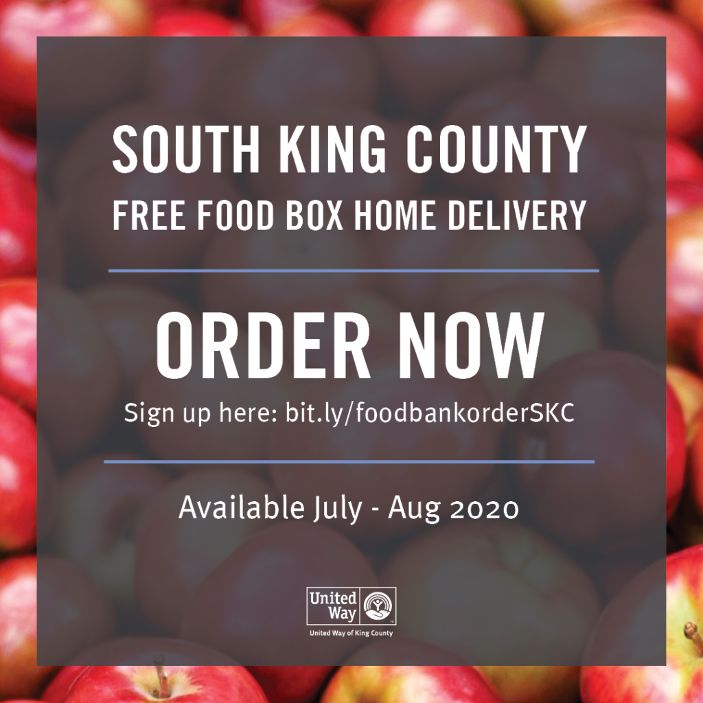 SKC Hounited way of king county, united way of south king county, united way, united way press released, united way food box delivery, south king county food box delivery, home food delivery, covid-19 food support, covid-19 food resource, support for covid-19, resources for those impacted by covid-19 king county, king county resources, 211 resources, help low income, auburn food bank, home delivery food bank