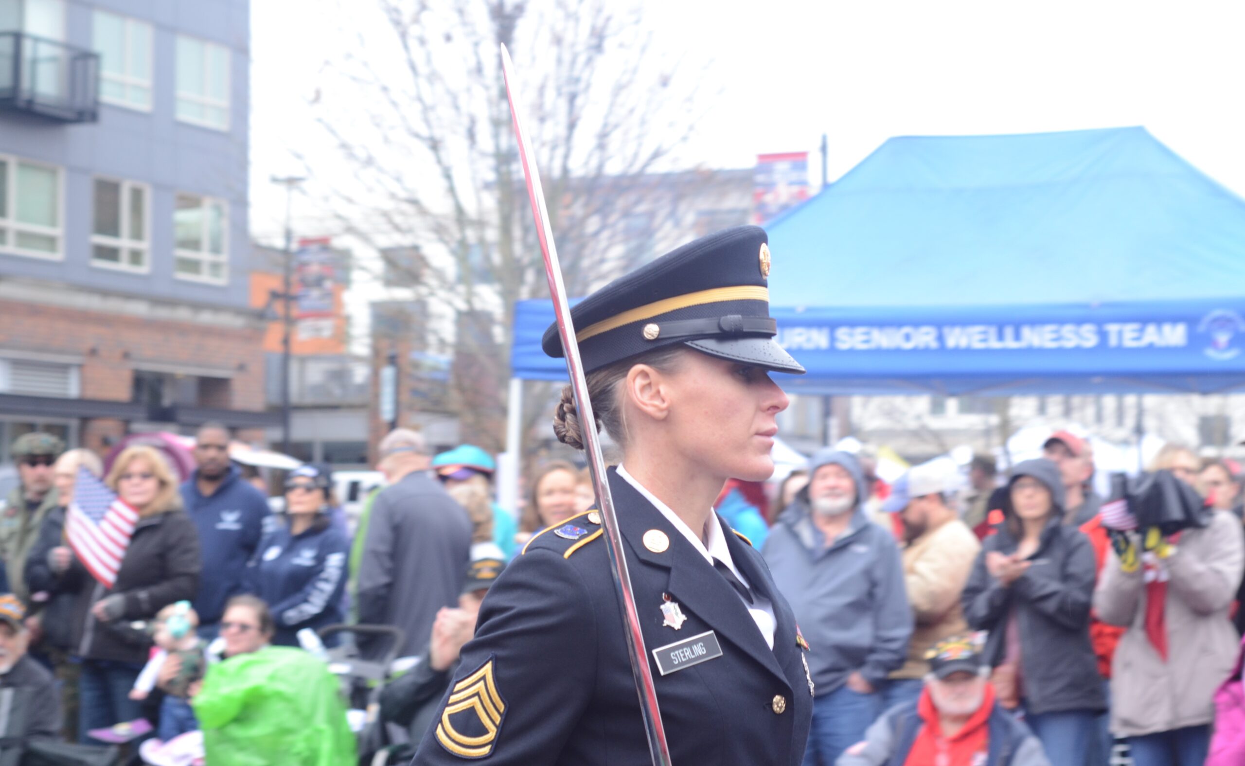 Sterling, US Army, Female officer, Auburn City Verterans Parade, Vertans Day Parade, 54th Verterans Parade, Auburn 54th Veterans Parade,
