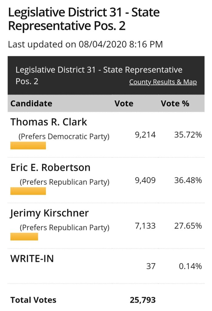 31st legislative district Representative position no 2