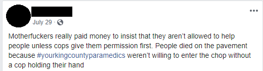 Facebook comment King County IAFF 2595 letter, King County Paramedic Open Letter