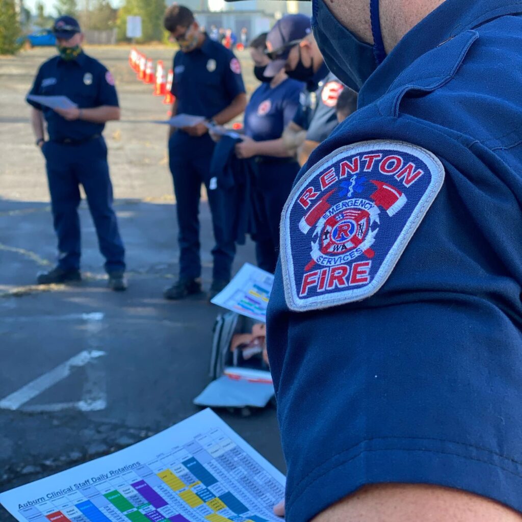 Covid-19, covid-19 testing site, auburn wa covid-19 testing site, renton fireighter, renton fire department covid-19, covid-19 firefighter, medic one covid-19, renton fire department covid-19 testing