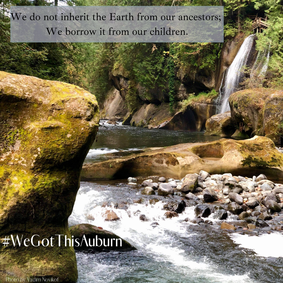 quote, inspiring quote, climate change quote, waterfall, auburn wa, washington, auburn washington, city of auburn, pacific northwest, 