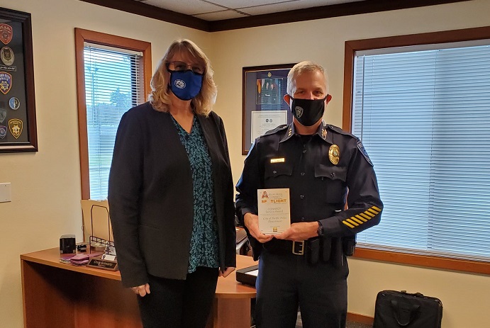 spotlight service award, pacific police department, pacific pd, city of pacific, auburn area chamber of commerce,