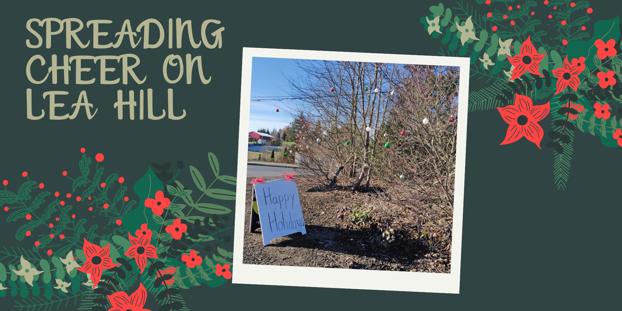 lea hill, friday feels, auburn wa, christmas angels, good neighbor, 124th roundabout, spreading cheer, holiday cheer, good deed, happy holidays, merry christmas