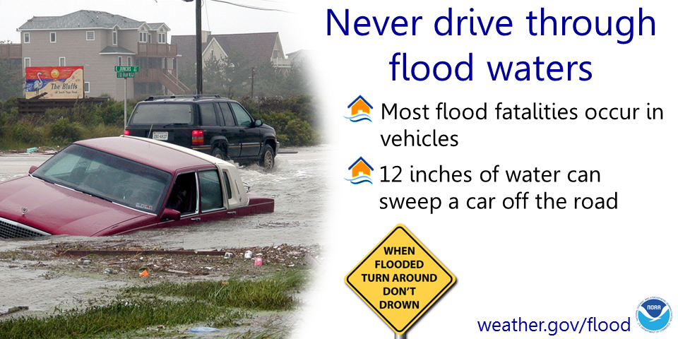 turnarounddontdrown, flood warning, roadway warning, weather.gov, flood warning image