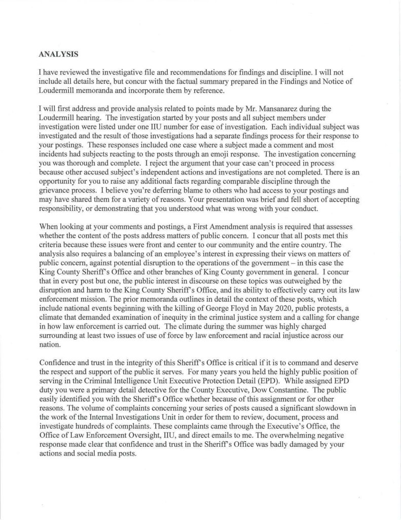 Mike Brown Loudermill Results Letter