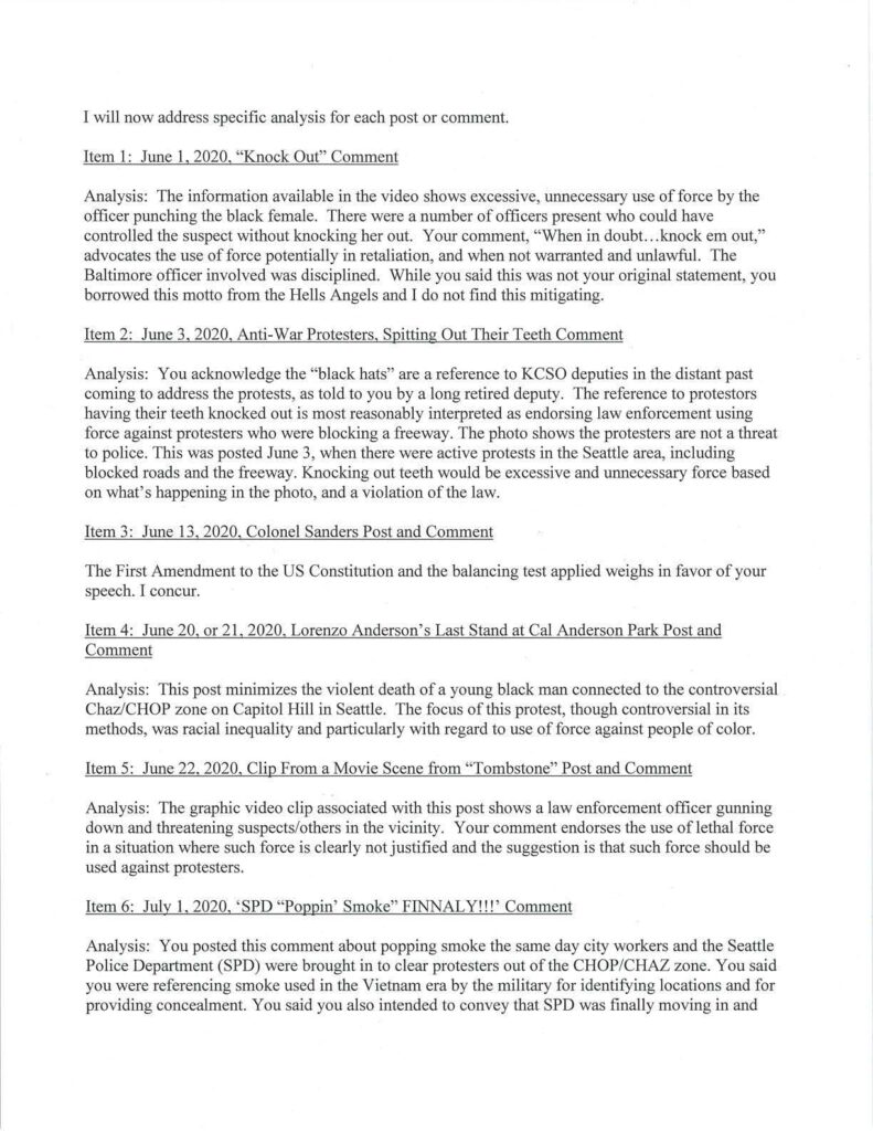 Mike Brown Loudermill Results Letter