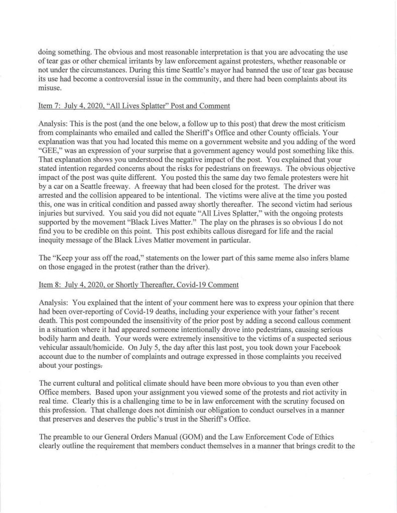 Mike Brown Loudermill Results Letter